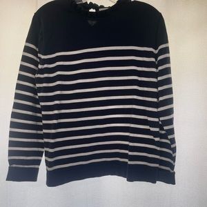 Navy Blue Striped Sweater JCrew